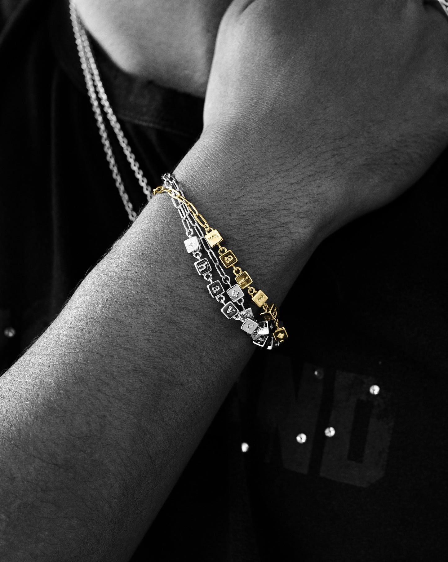 Silver 'Have Faith.' Bracelet
