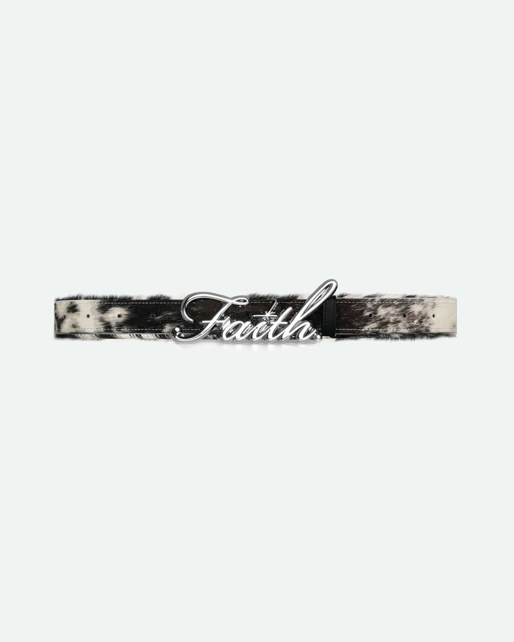 Cowhide Fur Chrome Belt – FAITH BY LUIS