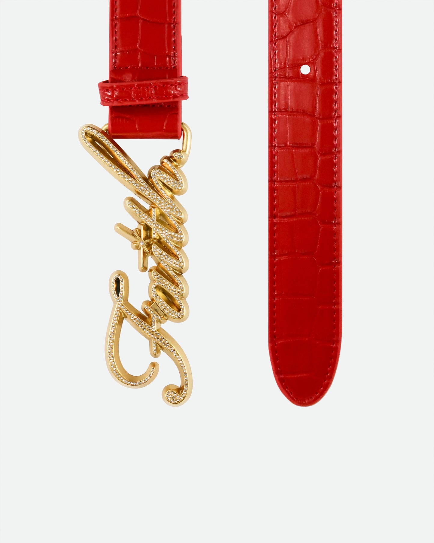 RED CROCODILE BELT