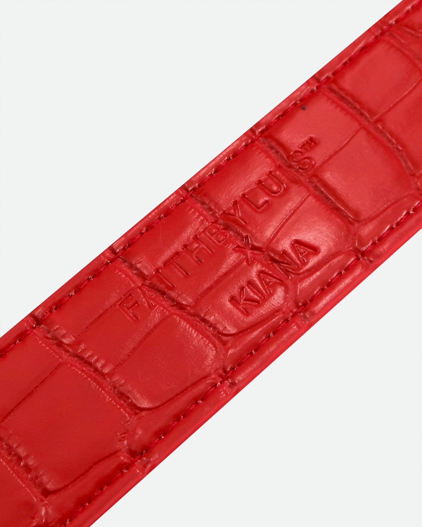 RED CROCODILE BELT