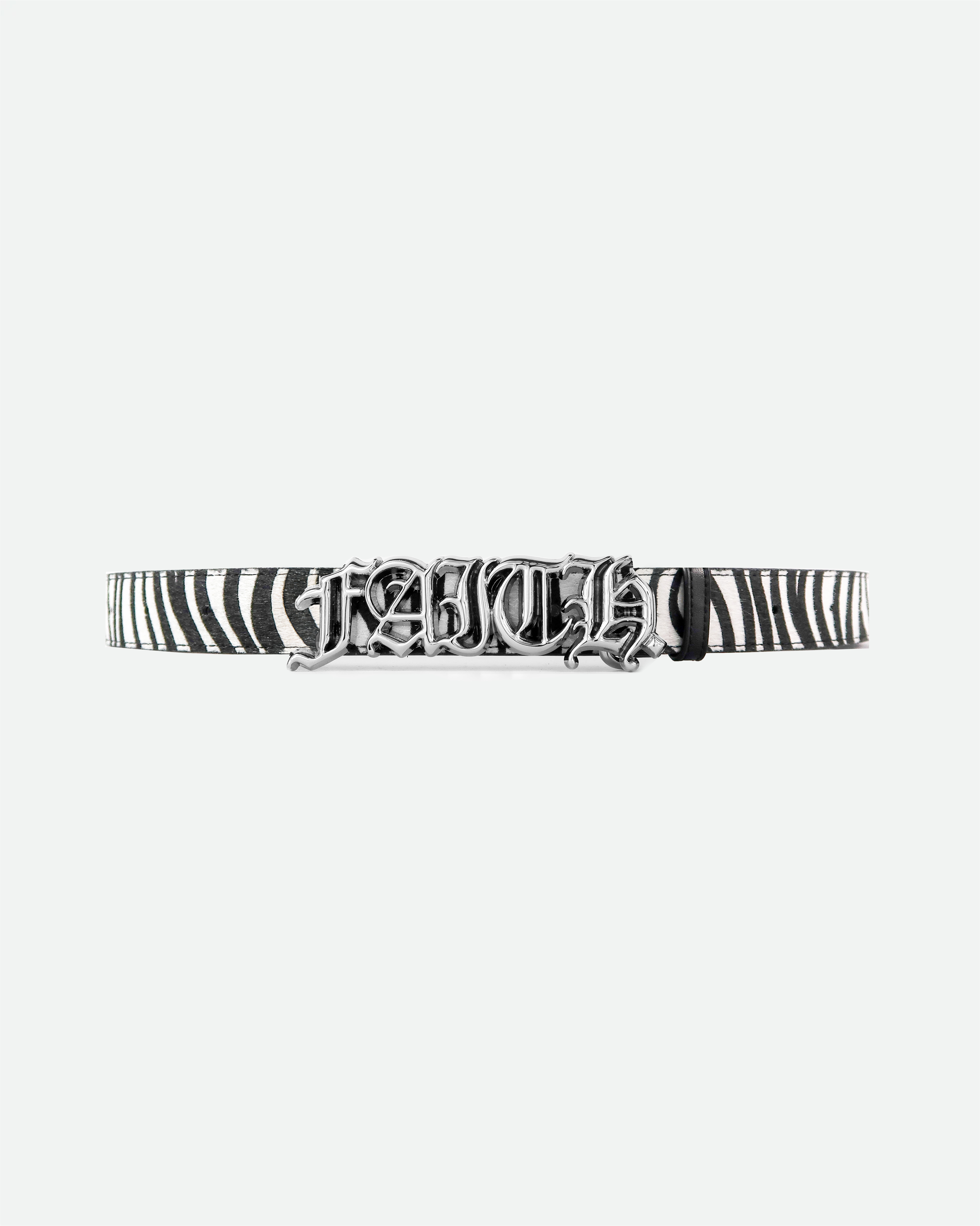 Zebra Old English Faith Belt – FAITH BY LUIS