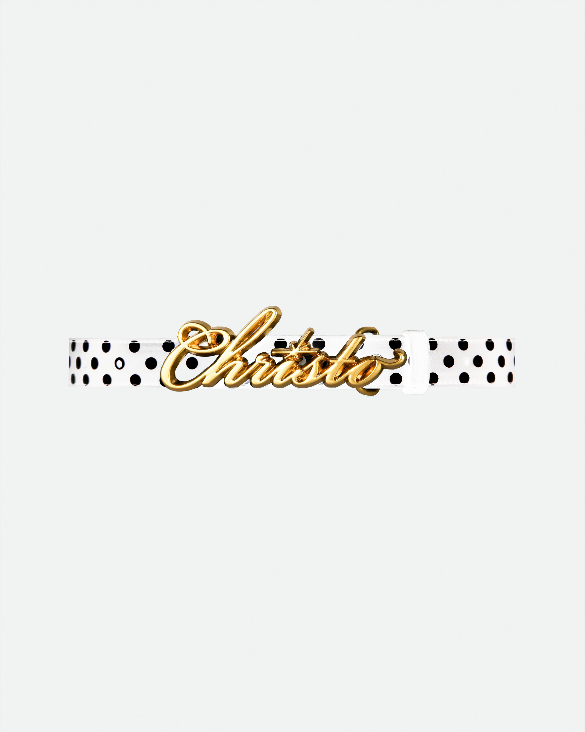 White Polka Christo Belt – FAITH BY LUIS