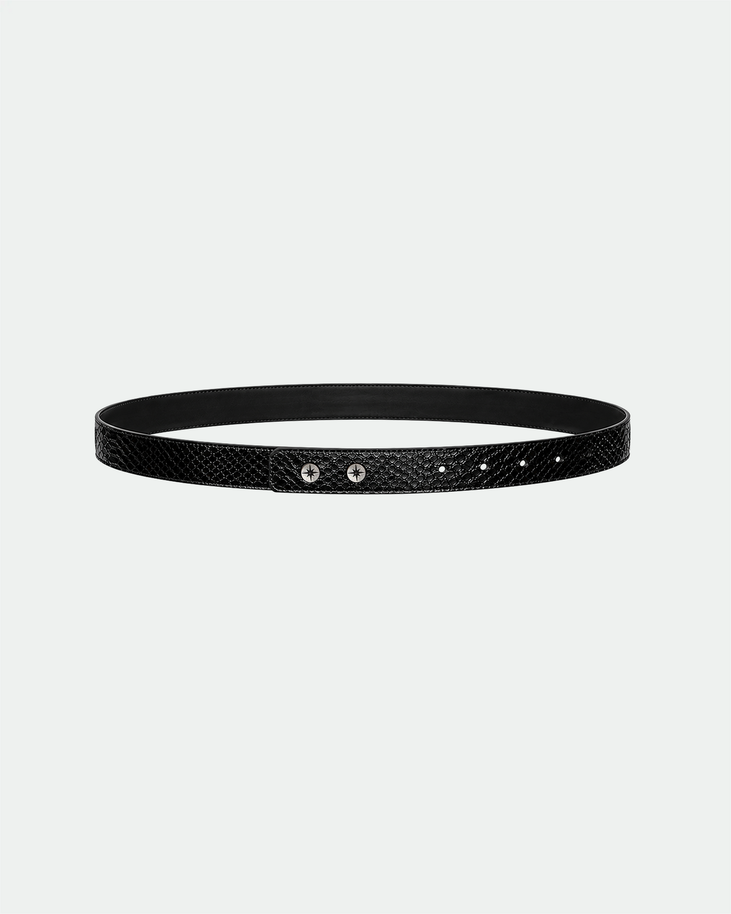 Black Snake Skin Belt Strap