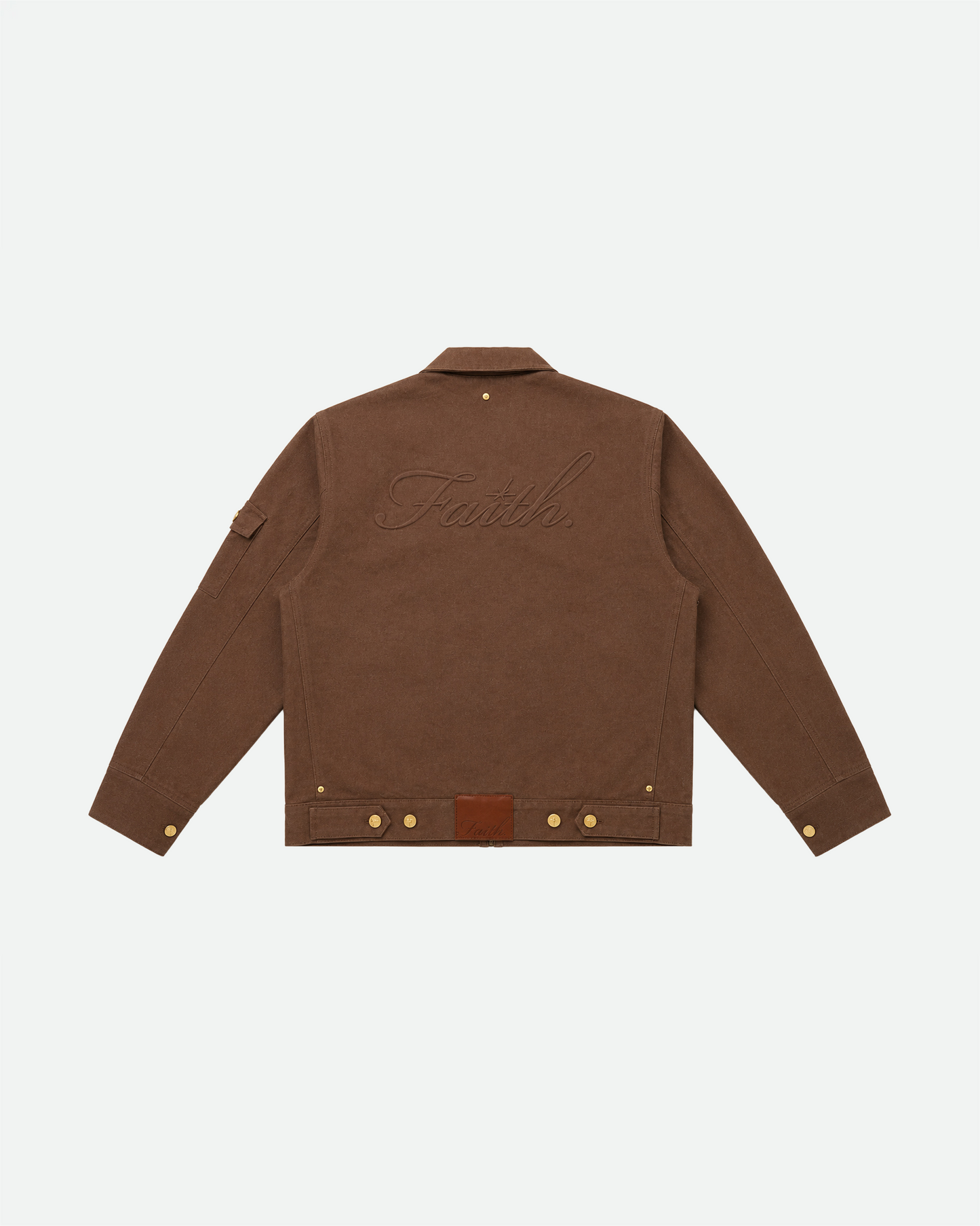 BROWN RAW WAX DENIM JACKET