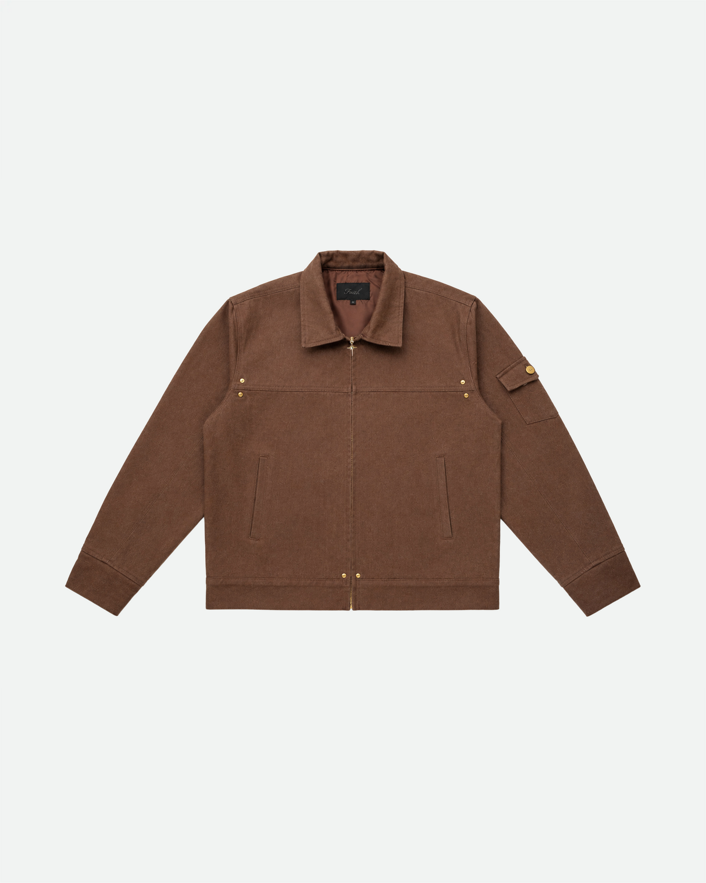 BROWN RAW WAX DENIM JACKET