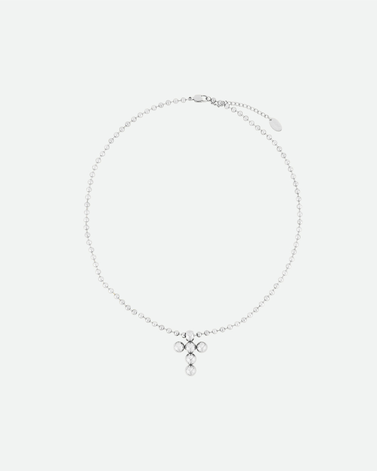 CHROME CROSS NECKLACE – FAITH BY LUIS