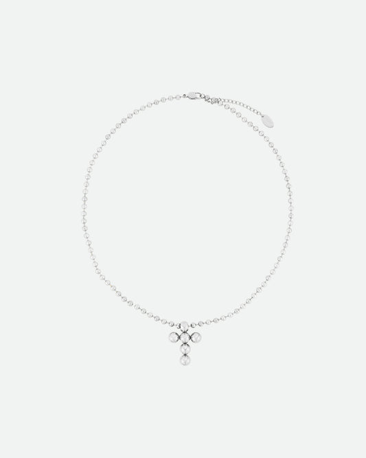 CHROME CROSS NECKLACE