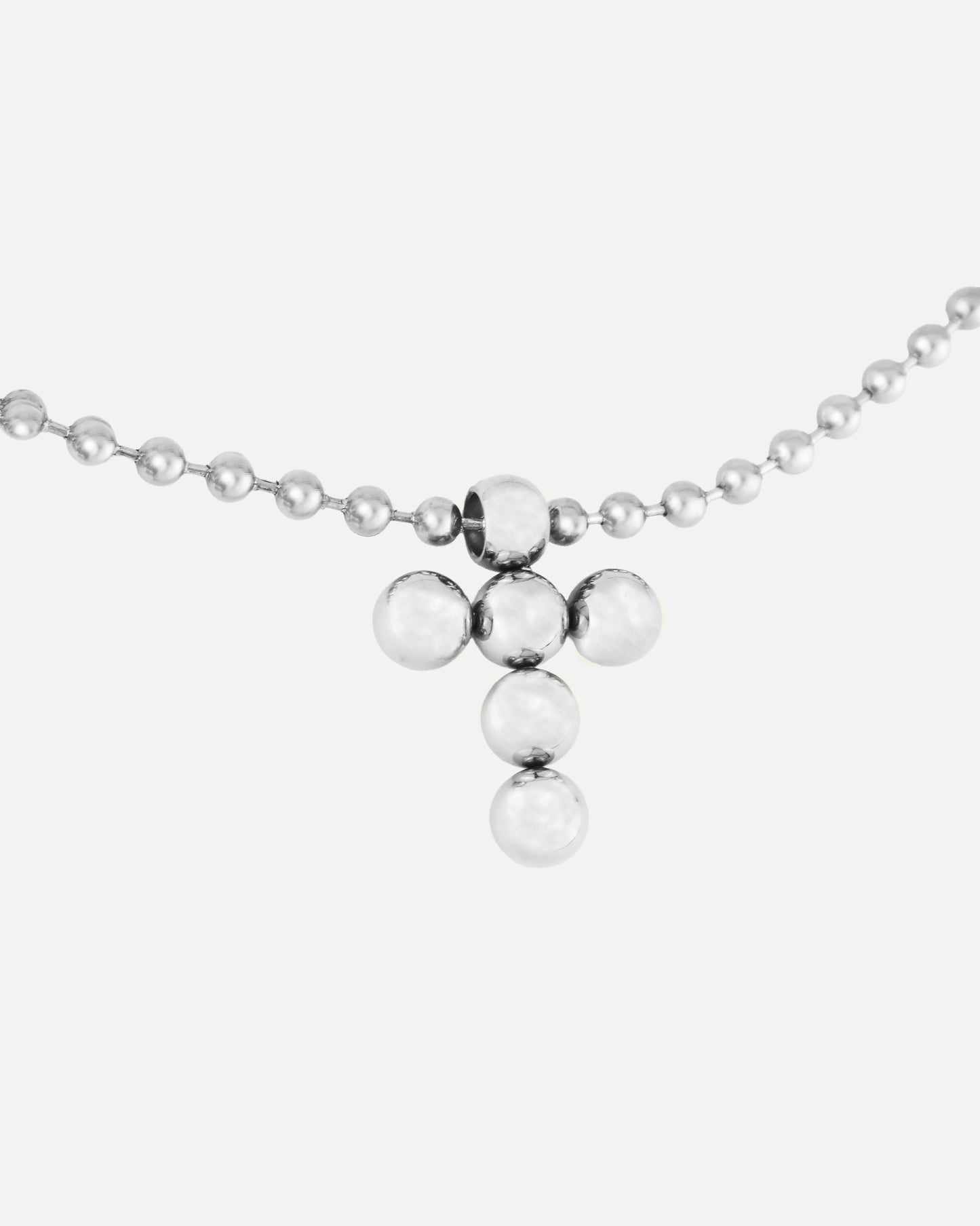 CHROME CROSS NECKLACE