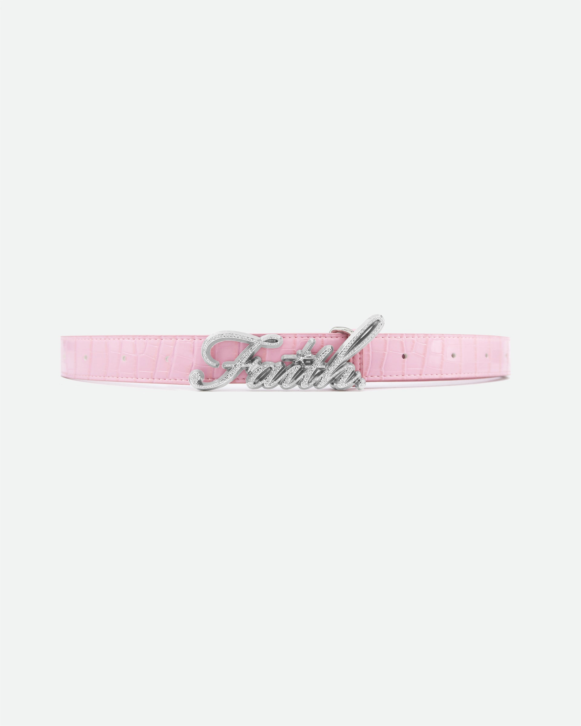 PINK CROCODILE BELT – FAITH BY LUIS 