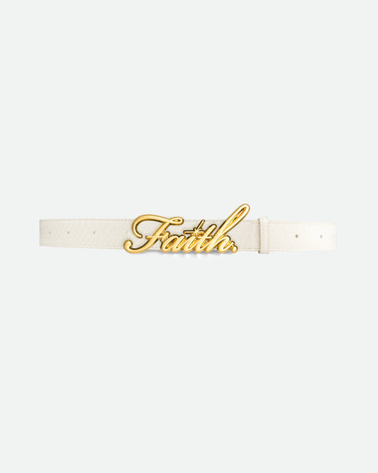 WHITE SNAKESKIN BELT