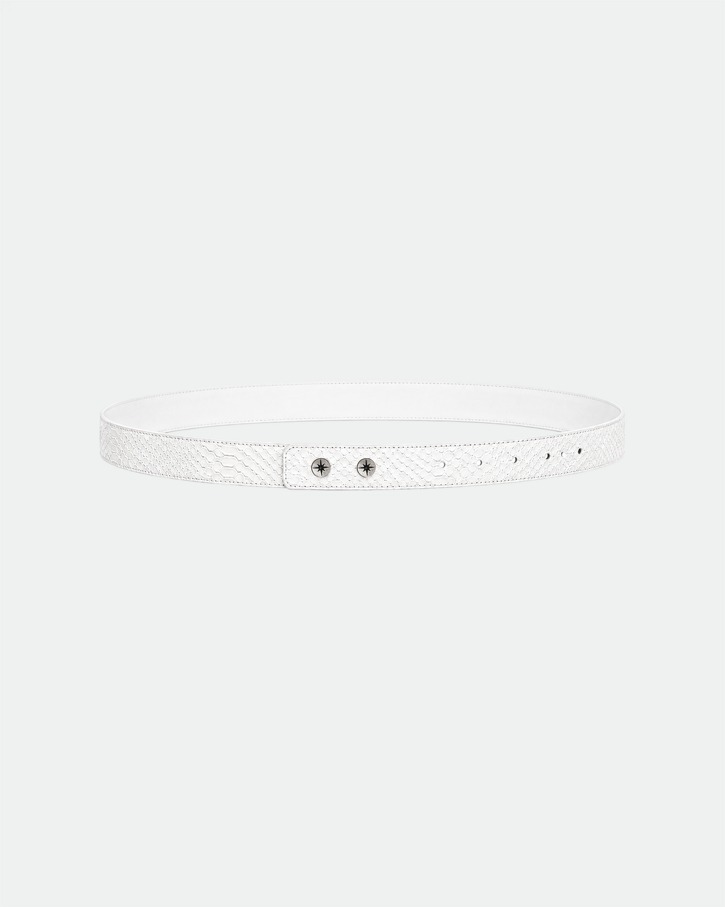 White Snake Skin Belt Strap
