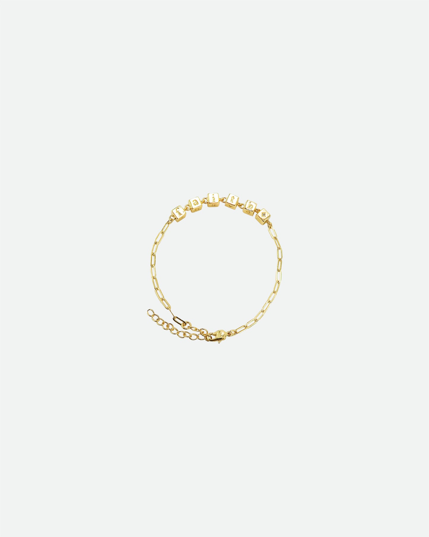 Gold 'Have Faith.' Bracelet