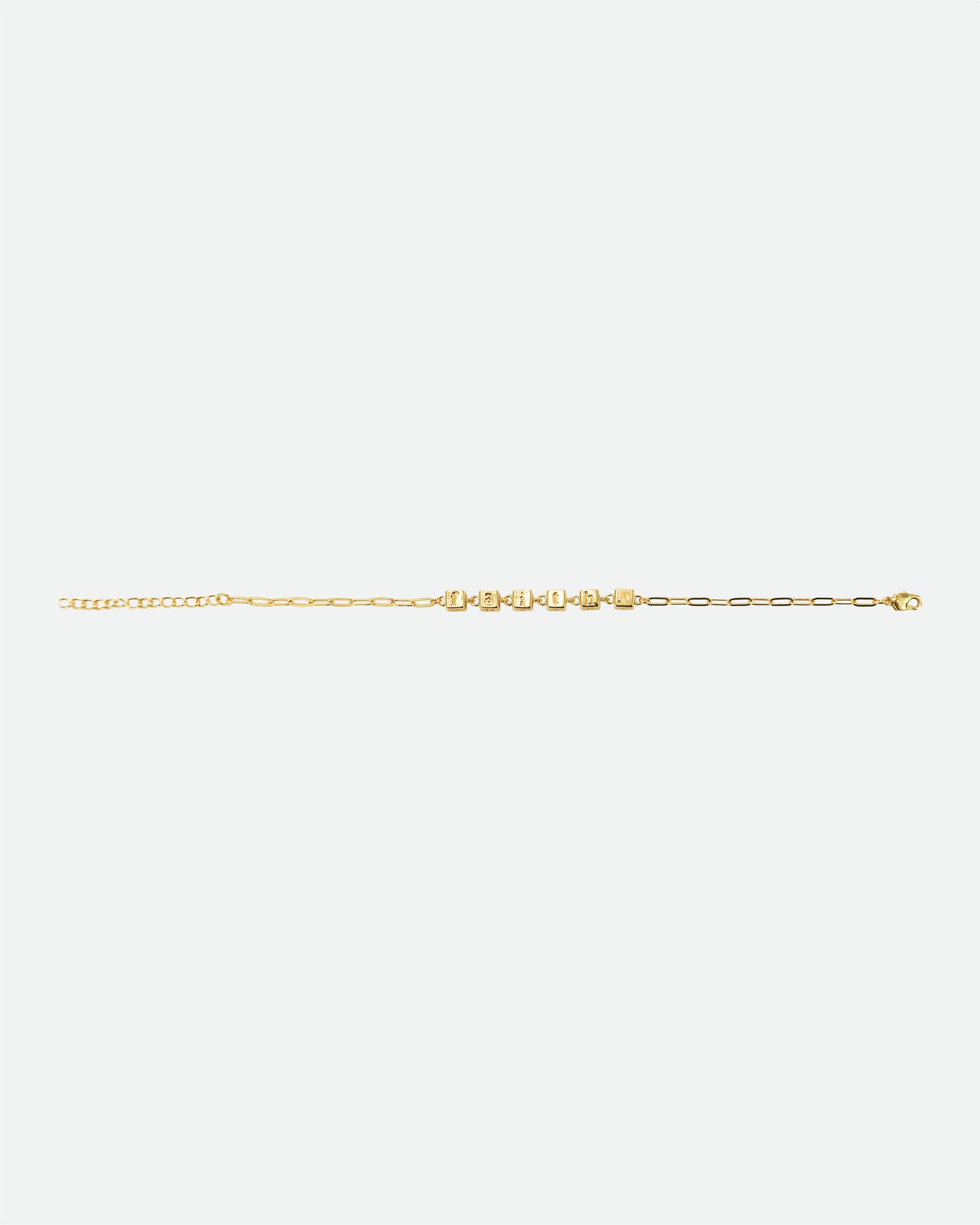 Gold 'Have Faith.' Bracelet