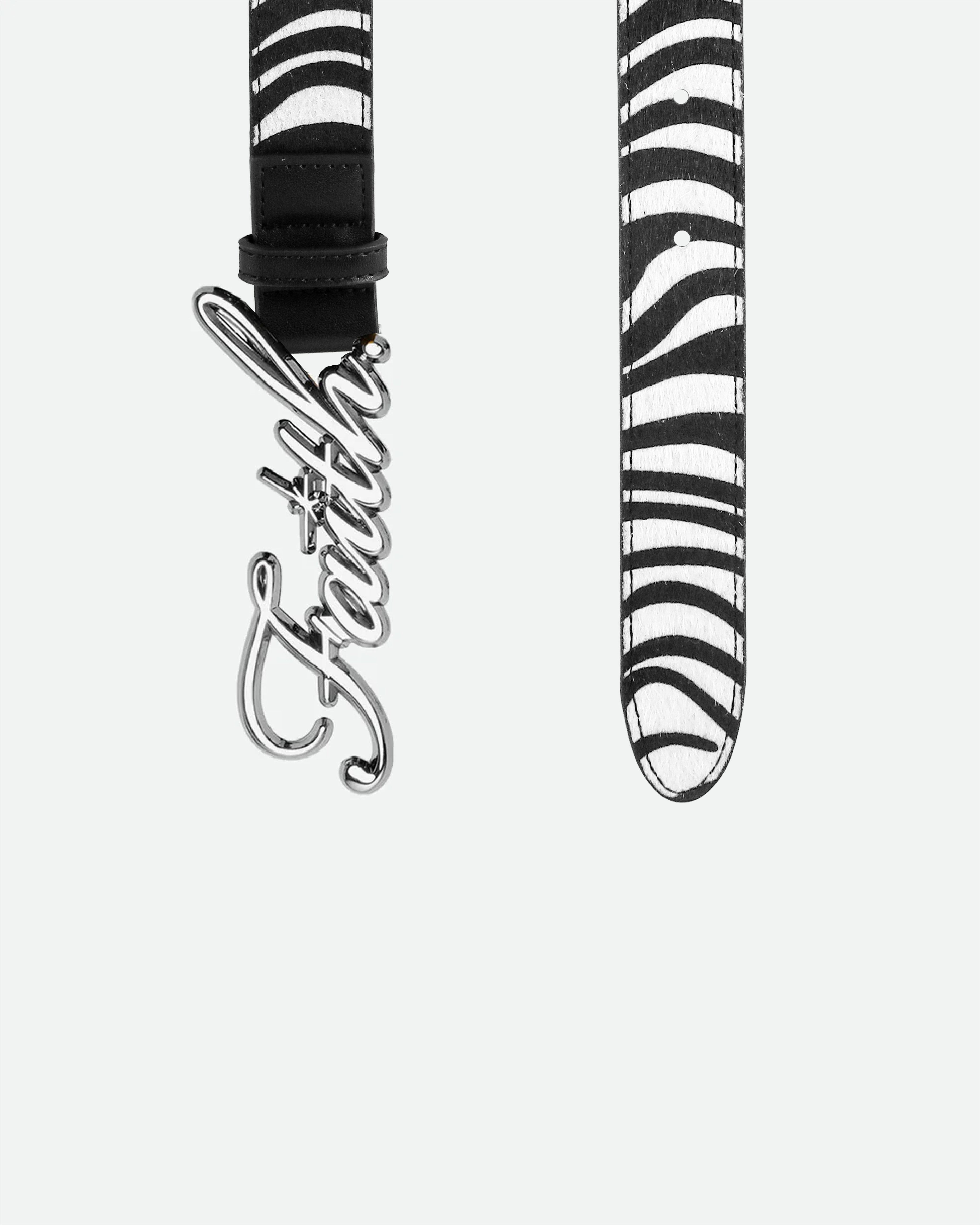 Zebra Chrome Faith Belt – FAITH BY LUIS
